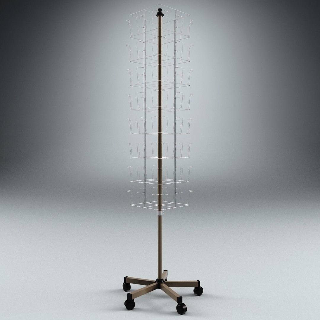 postcard rack 3d model