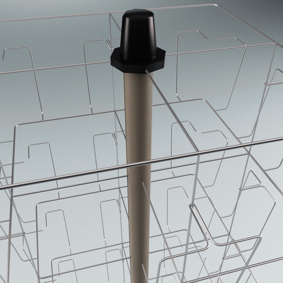 postcard rack 3d model