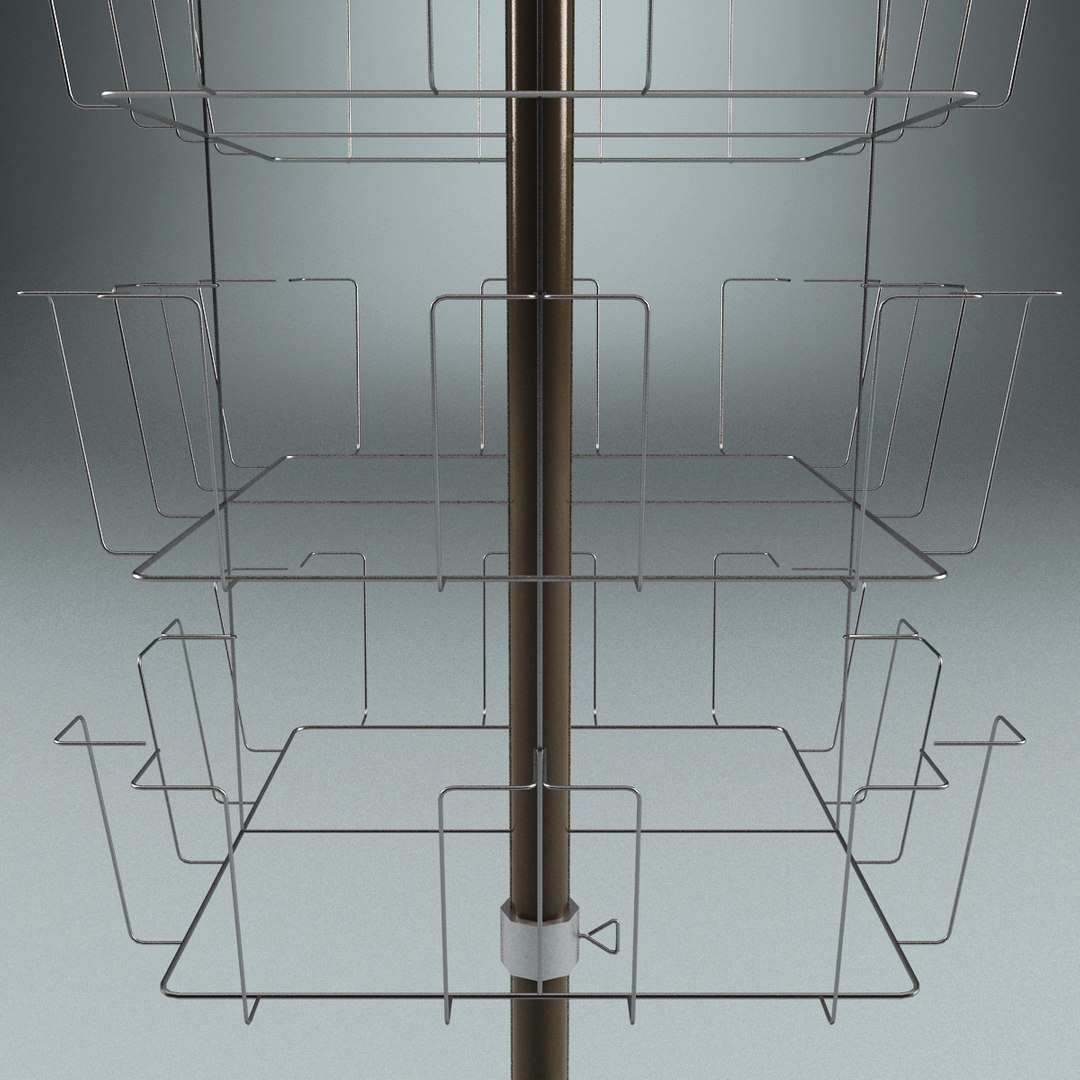 postcard rack 3d model