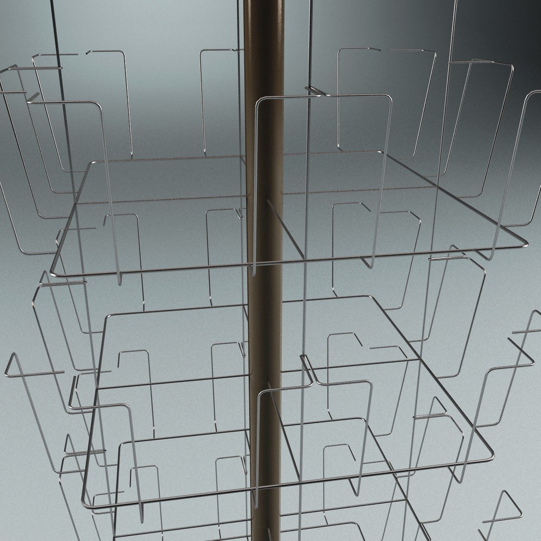 postcard rack 3d model