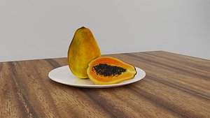 3D model papaya