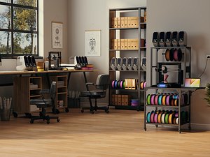 3D Printing Workshop Interior Scene 3D