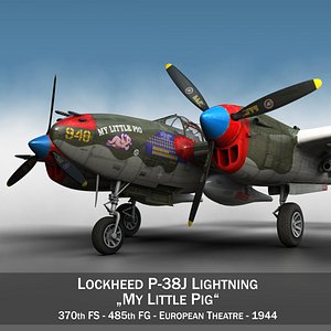 lockheed lightning - little 3d obj