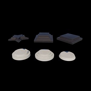 3D podium set 02 3D model
