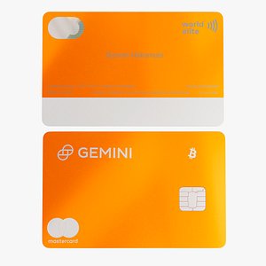 3D Gemini  Bitcoin  Crypto Credit Card model