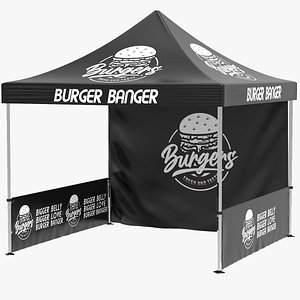 3D commercial capony tent event model