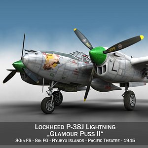 3d model lockheed lightning - glamour