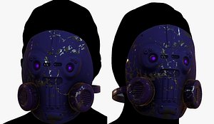 3D 3D Gas mask respirator scifi futuristic model