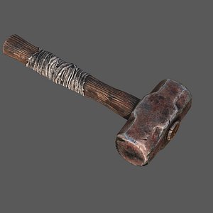 Survivalists Rusty Hammer AAA Low Poly Melee Weapon PBR Ready Low-poly 3D model