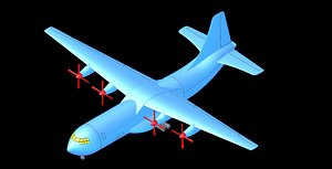 shorts belfast aircraft solid 3D model