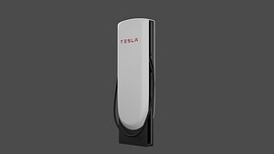 Tesla Supercharger V4 EV Charging Station 3D
