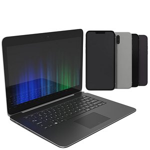 generic phone laptop 3D model