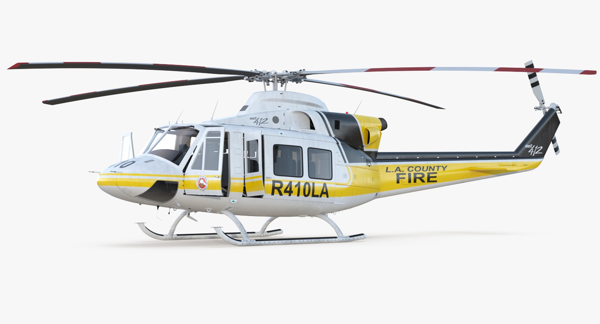 3D Model Bell 412 Department Helicopter - TurboSquid 1195941