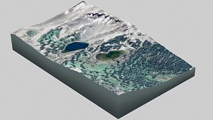 3D mountain desert landscape