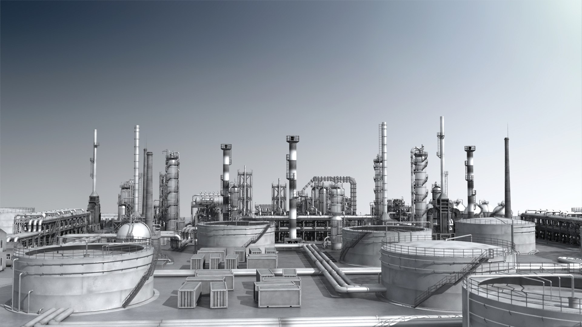 Metal Refinery Model - TurboSquid 2051345