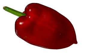 3D red pepper model