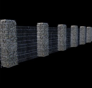 3D model gabion wall