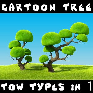 cartoon tree 3D model