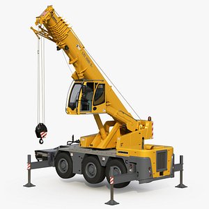 Liebherr Mobile Crane LTC 1045-3 Rigged 3D model
