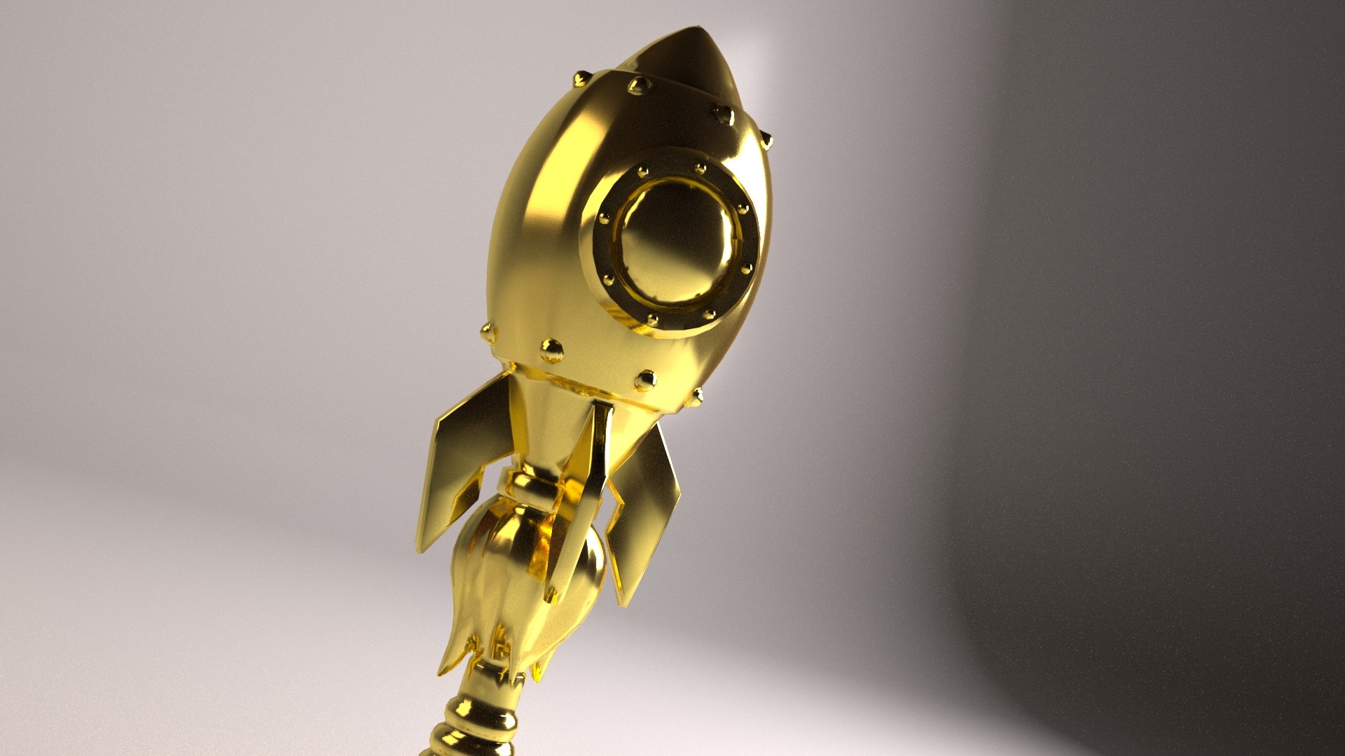 3D Rocket To The Moon Gold - TurboSquid 1986366