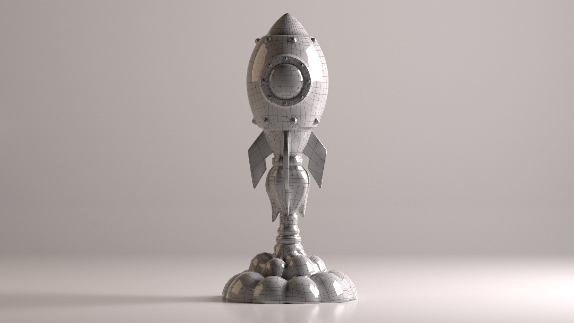 3D Rocket To The Moon Gold - TurboSquid 1986366