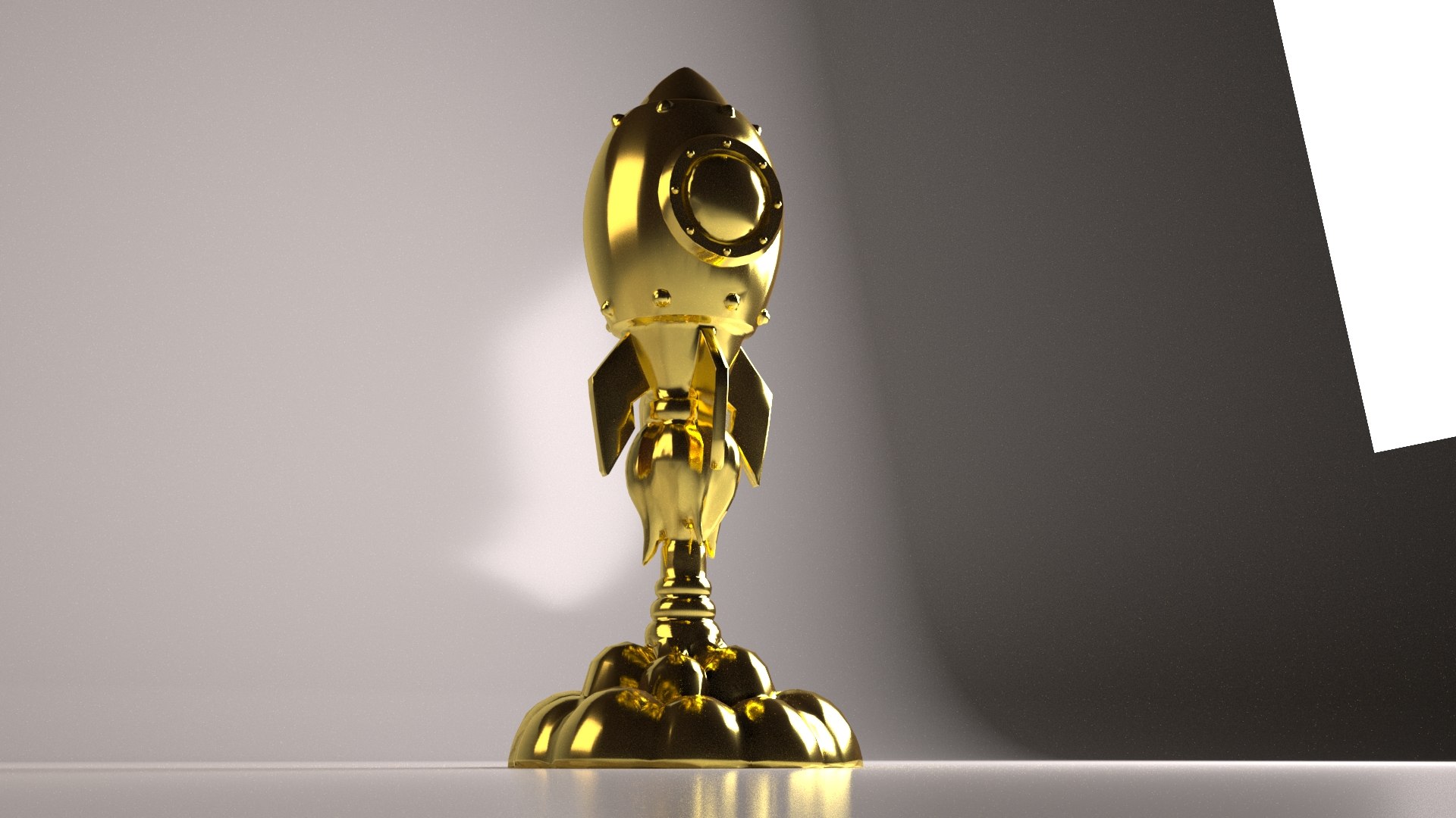 3D Rocket To The Moon Gold - TurboSquid 1986366
