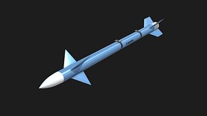 3D R-Darter Air to Air Missile Low-poly model