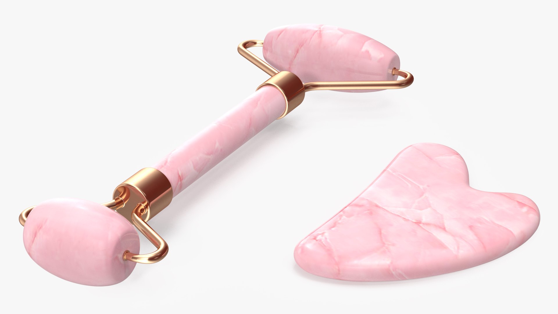 Gua Sha Face Sculpting Tools Rose Quartz 3D model preview
