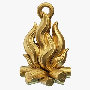 3D Fire Flame Pendant
