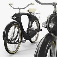 Retro Fiberglass Cruiser Bicycle Black
