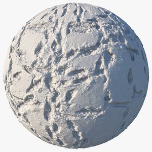 8k seamless snow material with footprints