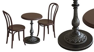 Coffee table and Viennese chairs