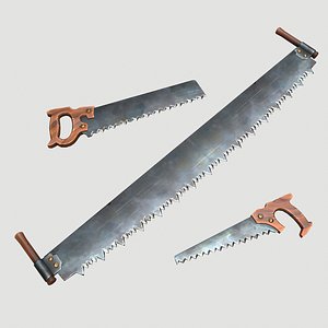 3D stylized hand saws model