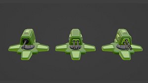 3D Cannon Turret 3D model