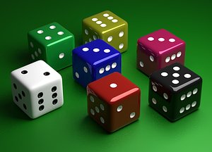 6 edged dices model