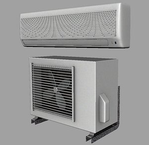 air conditioner set 3d obj