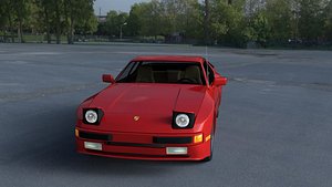 porsche 944 interior hdri obj