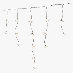 3D Decorative Star Light Curtain Warm model
