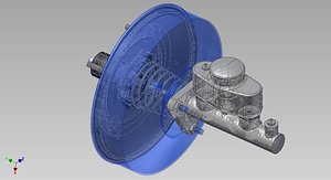 brake master cylinder 3D
