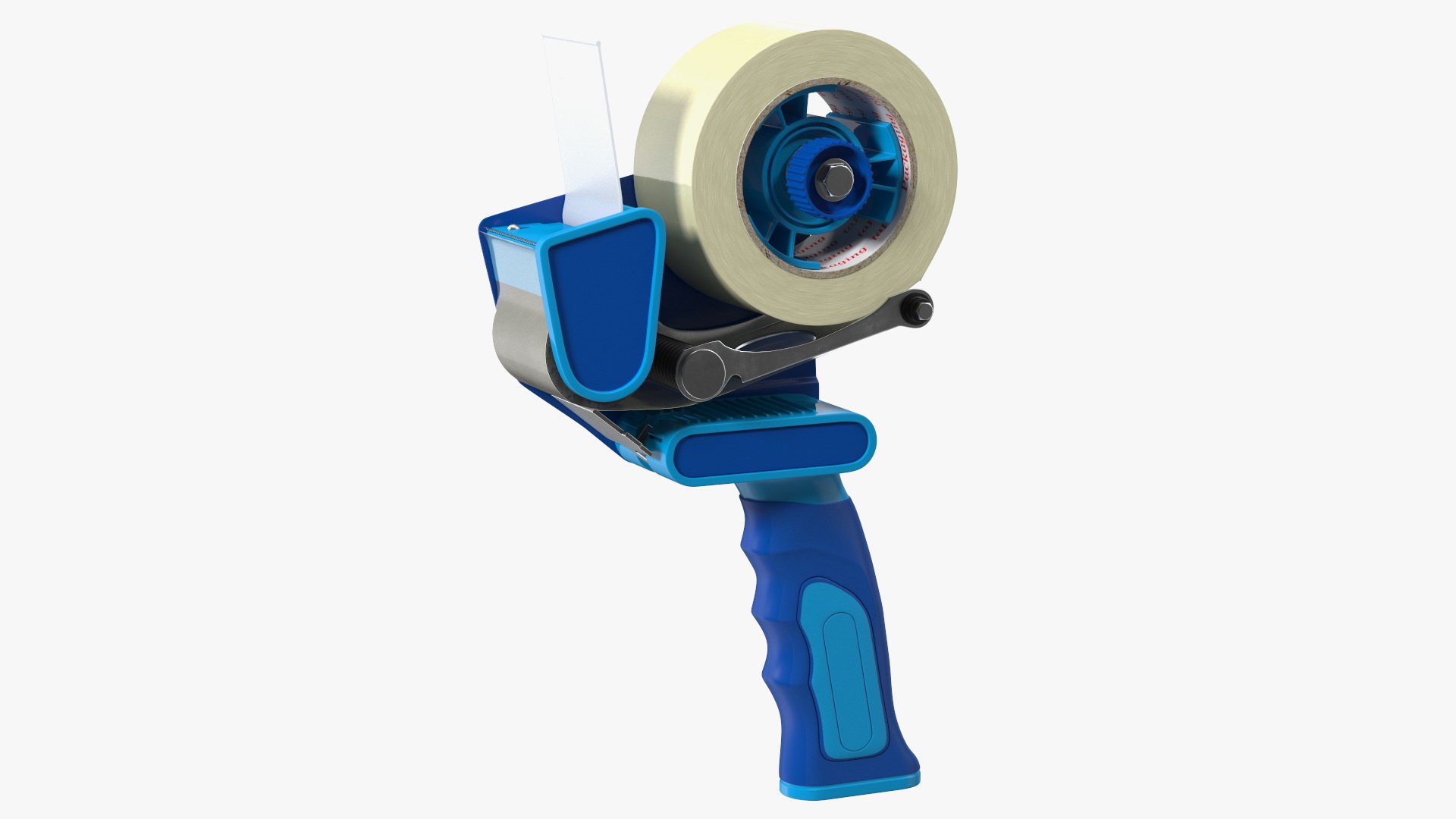 Packaging Tape Dispenser Yellow Large Roll 3D model preview