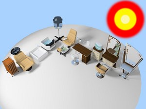 massage salon 3d model