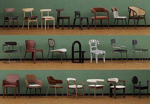 Modern Designer Dining Chair And Armchair Mega Collection 3D