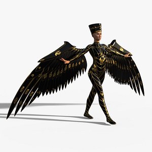 Nefertiti - Queen Of Egypt Rigged Low-poly 3D model