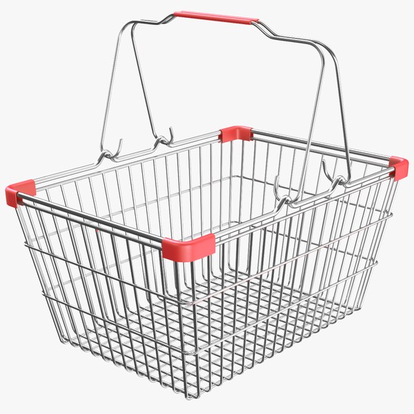 Detailed Shopping Basket 3D model