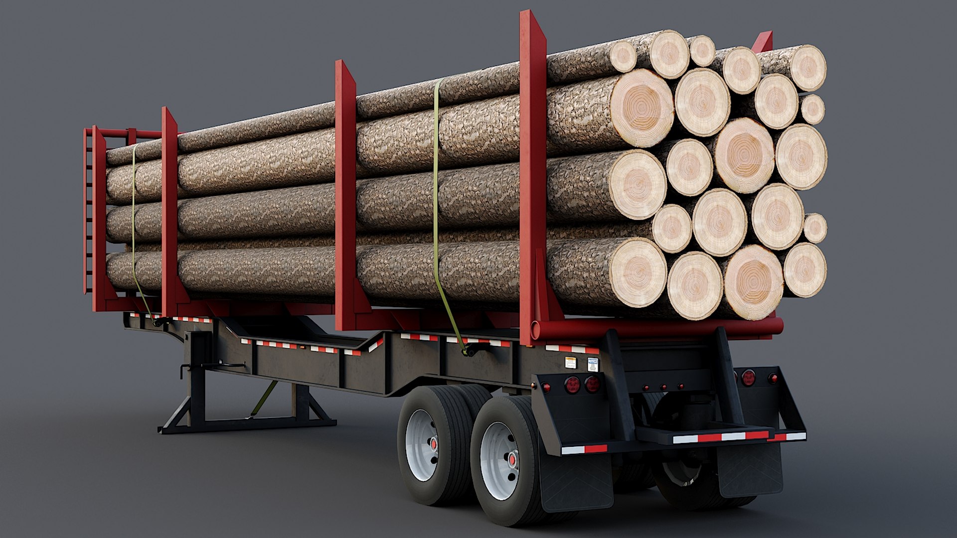 3D Model Timber Trailer - TurboSquid 1851864