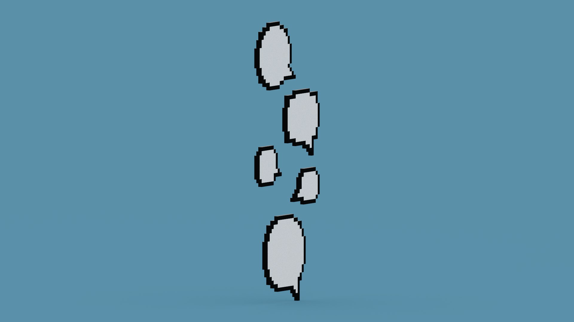 Voxel Speech Bubbles 3D Model - TurboSquid 1985830