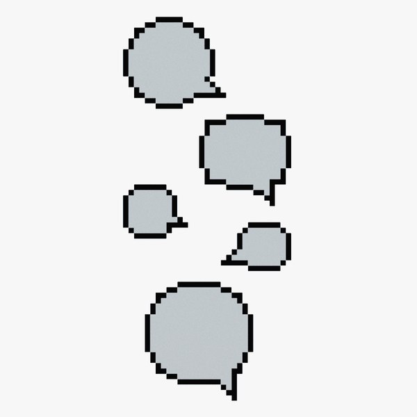 Voxel Speech Bubbles 3D model