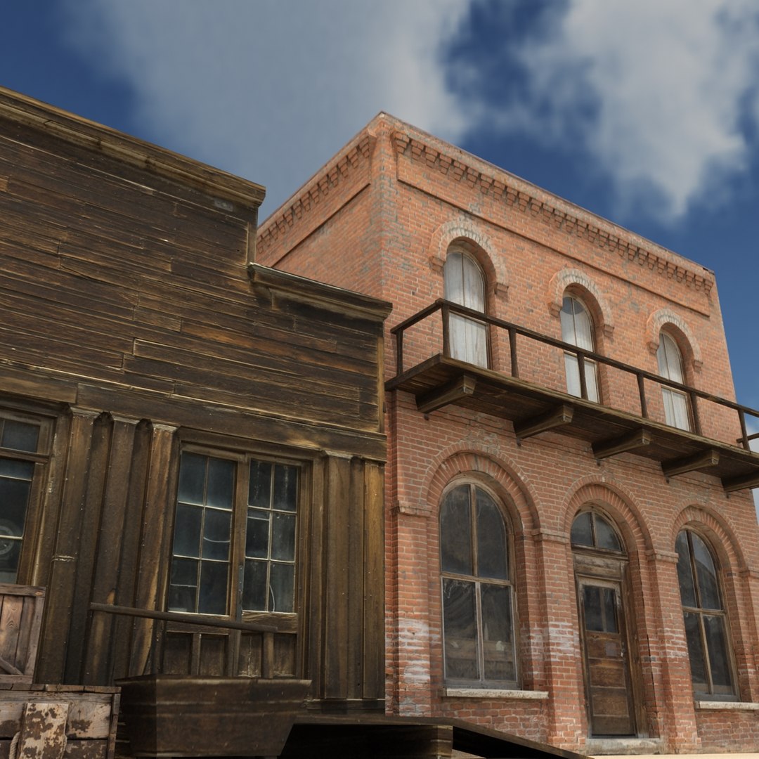 Old Wild West Buildings 3d Model