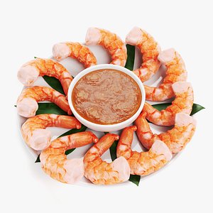 shrimps plate 3D model