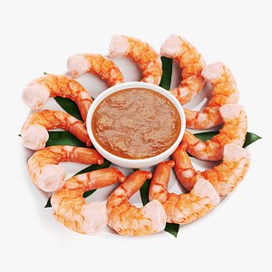 Shrimps on Plate